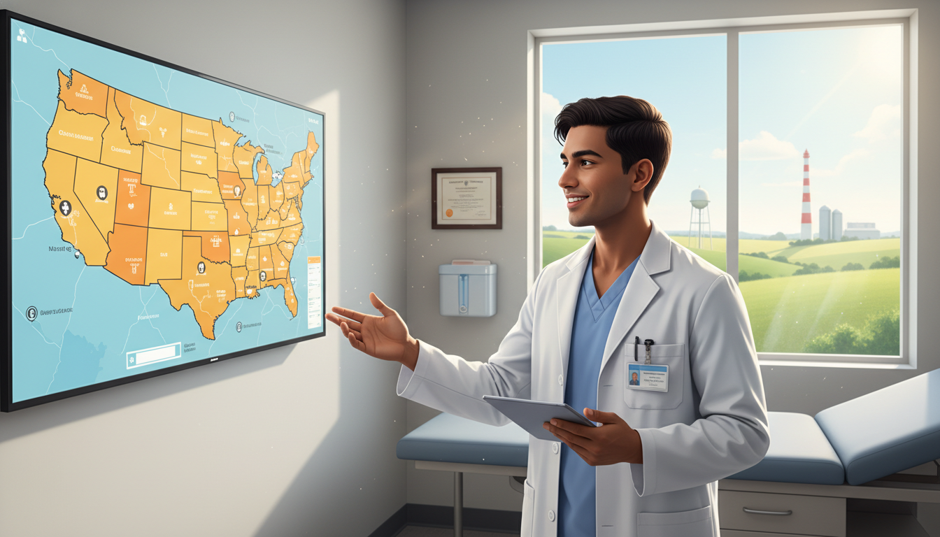Non-US citizen IMG analyzing J-1 waiver practice opportunities in the rural Midwest - non-US citizen IMG for Visa Navigation
