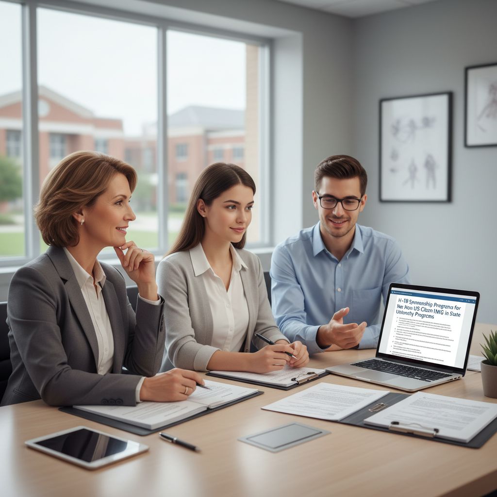 State university residency program leadership meeting with an international applicant about H-1B sponsorship State university residency program leadership meeting with an international applicant about H-1B sponsorship - non-US citizen