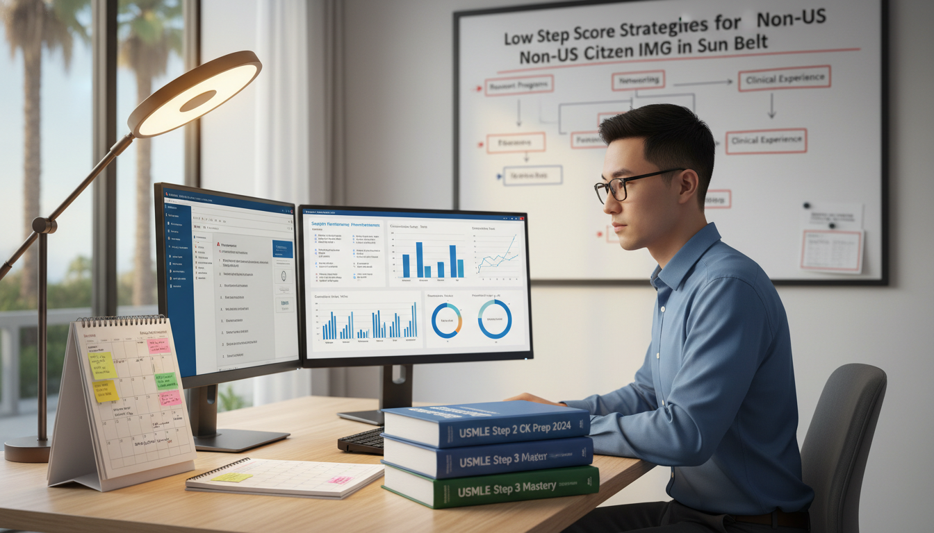 Non-US citizen IMG studying for USMLE Step 2 CK and Step 3 exams - non-US citizen IMG for Low Step Score Strategies for Non-U