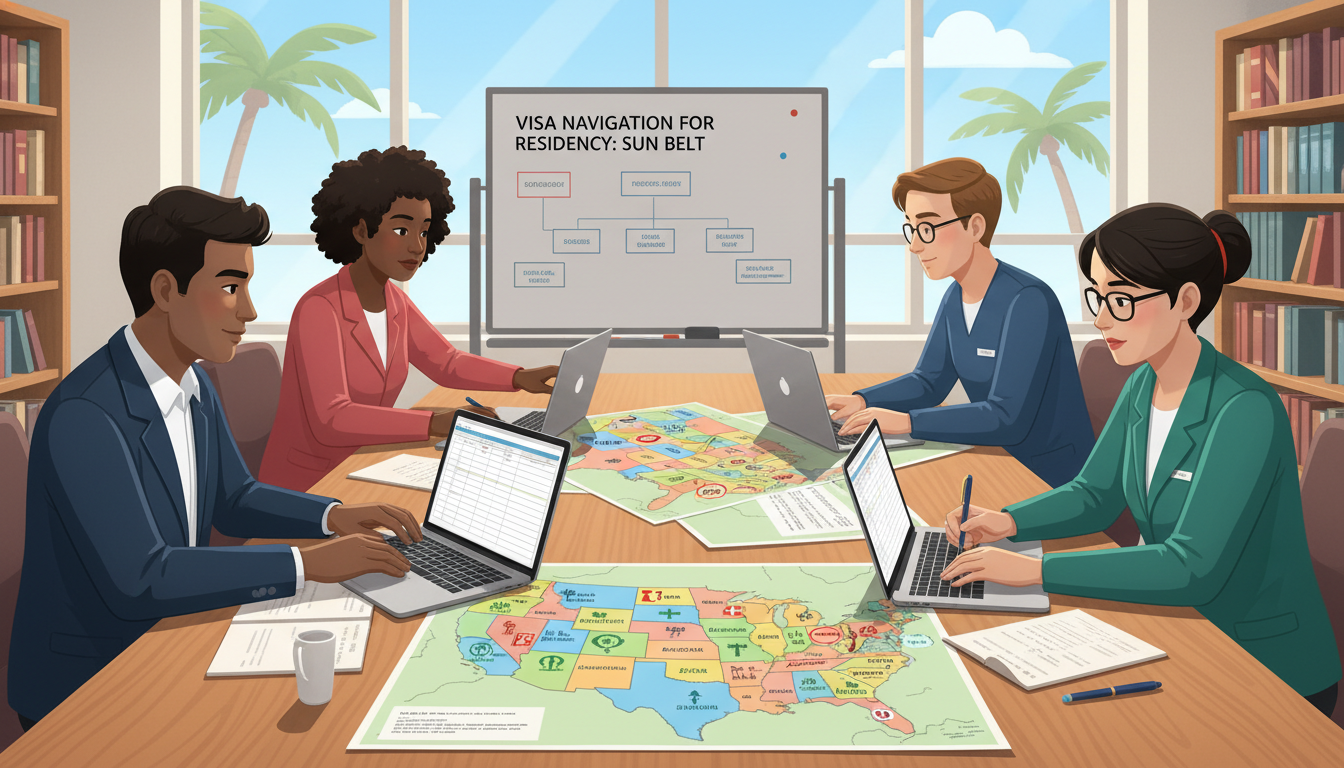 International medical graduates planning residency applications focused on the US Sun Belt - non-US citizen IMG for Visa Navi