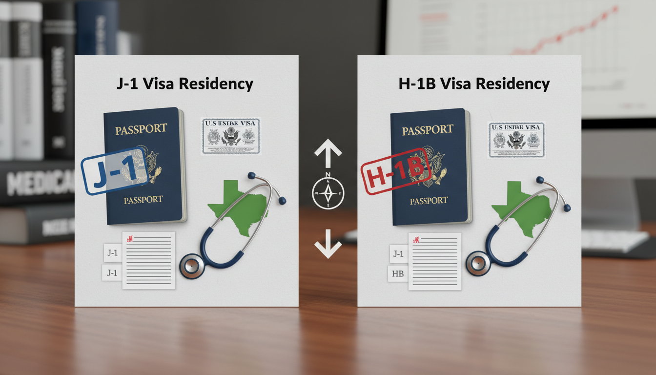 Comparison of J-1 vs H-1B visas for Texas IMG residents Comparison of J-1 vs H-1B visas for Texas IMG residents - non-US citizen IMG for Visa Navigation for Residency for Non-US Cit