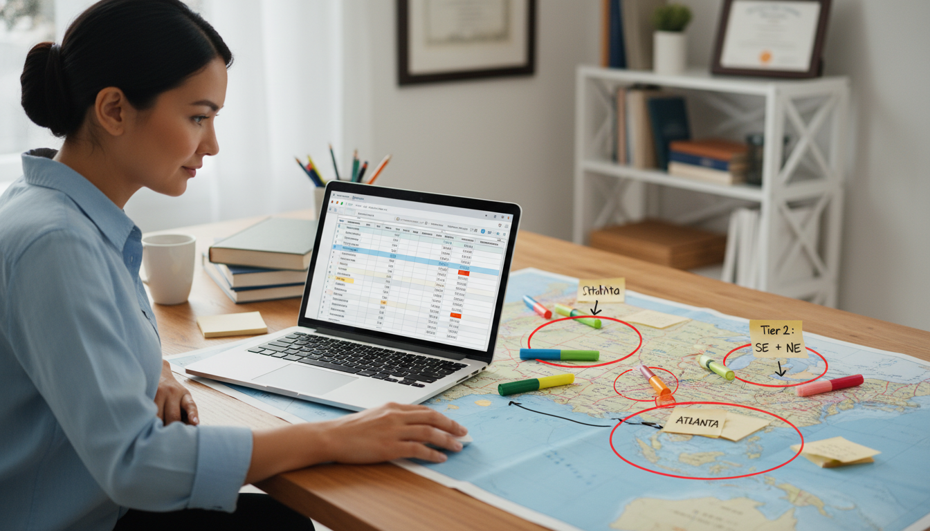 US citizen IMG mapping regional residency preferences centered on Atlanta US citizen IMG mapping regional residency preferences centered on Atlanta - US citizen IMG for Geographic Flexibility for US