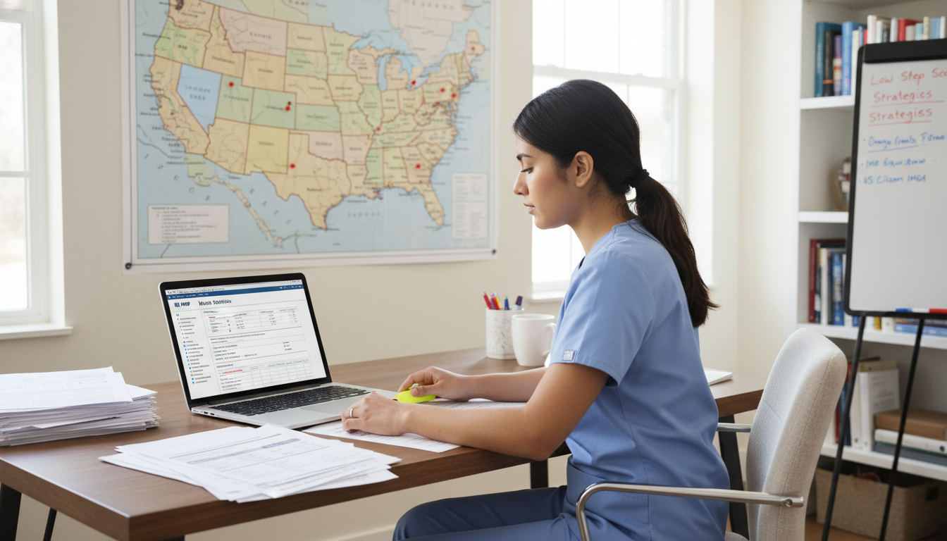 US citizen IMG analyzing residency competitiveness data US citizen IMG analyzing residency competitiveness data - US citizen IMG for Low Step Score Strategies for US Citizen IMG in