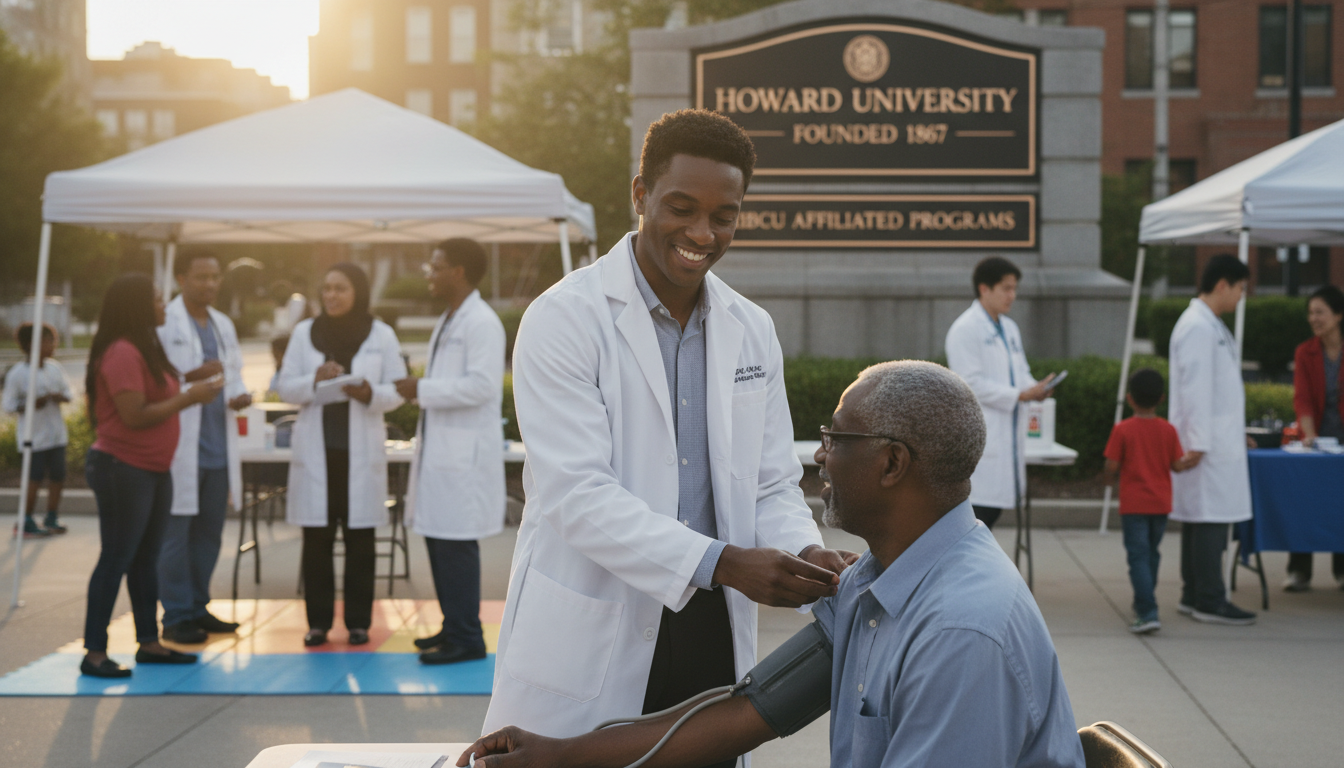 US citizen IMG participating in community health outreach near an HBCU campus - US citizen IMG for Low Step Score Strategies