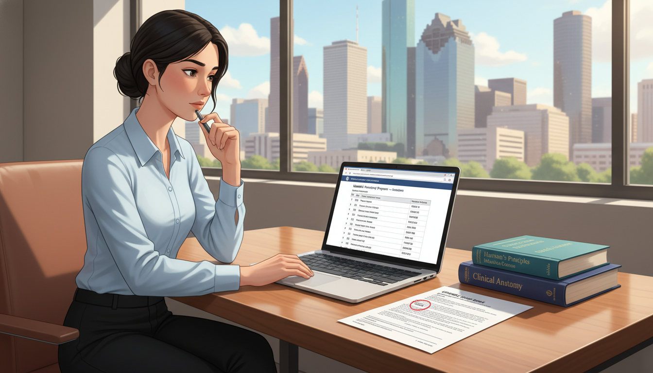 Houston medical student reviewing residency options with USMLE score sheet - US citizen IMG for Low Step Score Strategies for