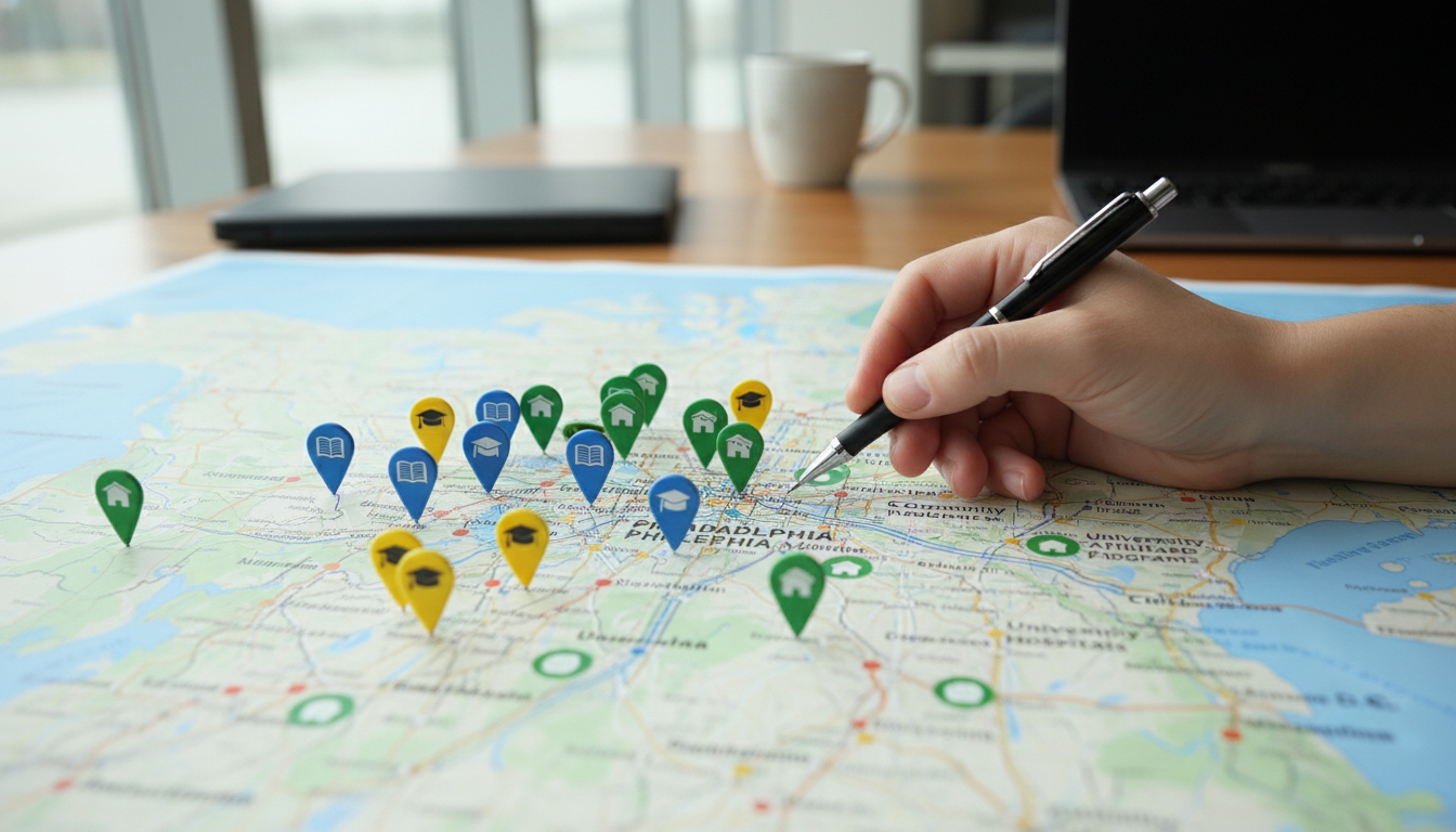 Map of the Northeast Corridor with residency program density Map of the Northeast Corridor with residency program density - US citizen IMG for Geographic Flexibility for US Citizen IMG i