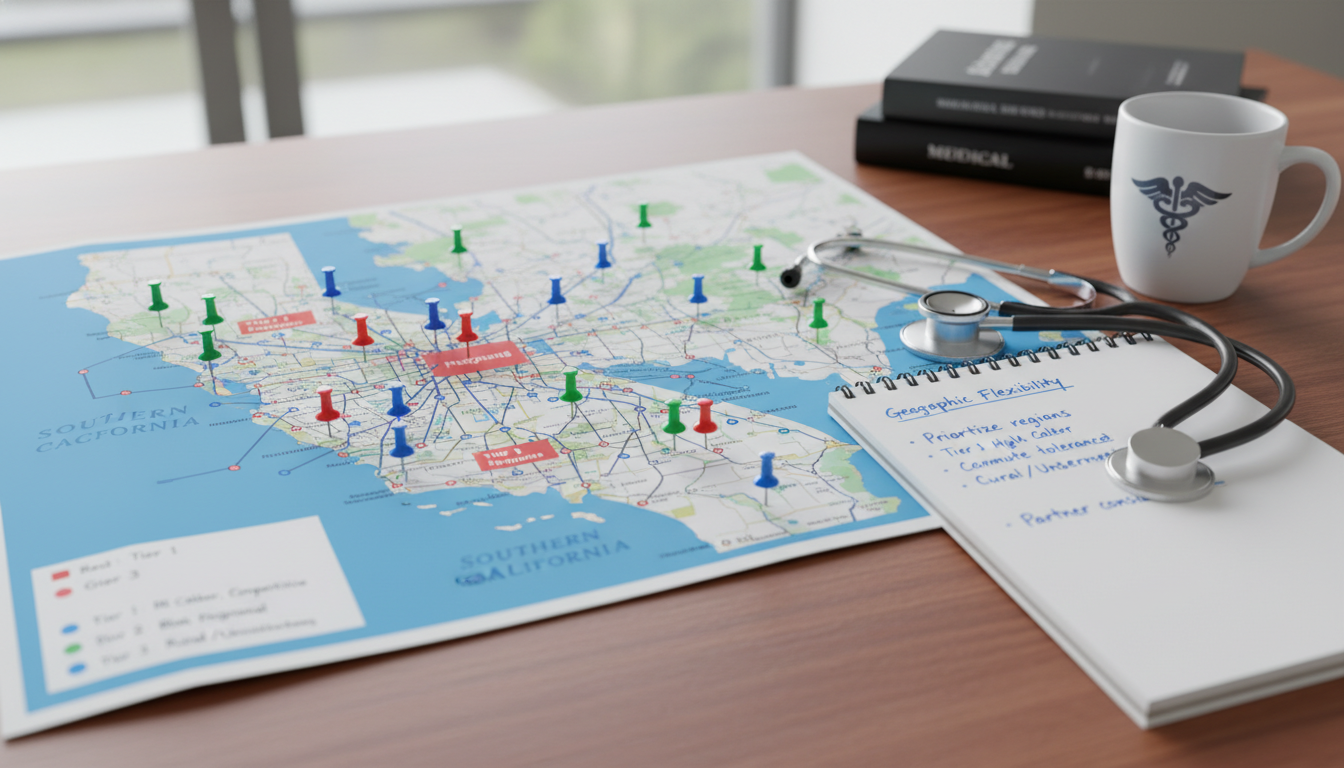 Map of Southern California residency regions for US citizen IMGs Map of Southern California residency regions for US citizen IMGs - US citizen IMG for Geographic Flexibility for US Citizen I