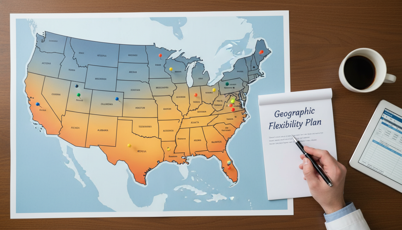 Map of the Sun Belt highlighting diverse residency program locations Map of the Sun Belt highlighting diverse residency program locations - US citizen IMG for Geographic Flexibility for US Citiz