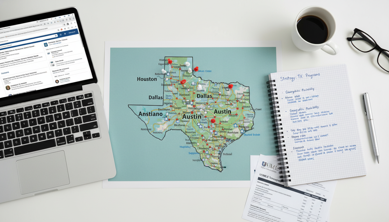 Map and strategy planning for Texas Triangle residency applications Map and strategy planning for Texas Triangle residency applications - US citizen IMG for Geographic Flexibility for US Citize