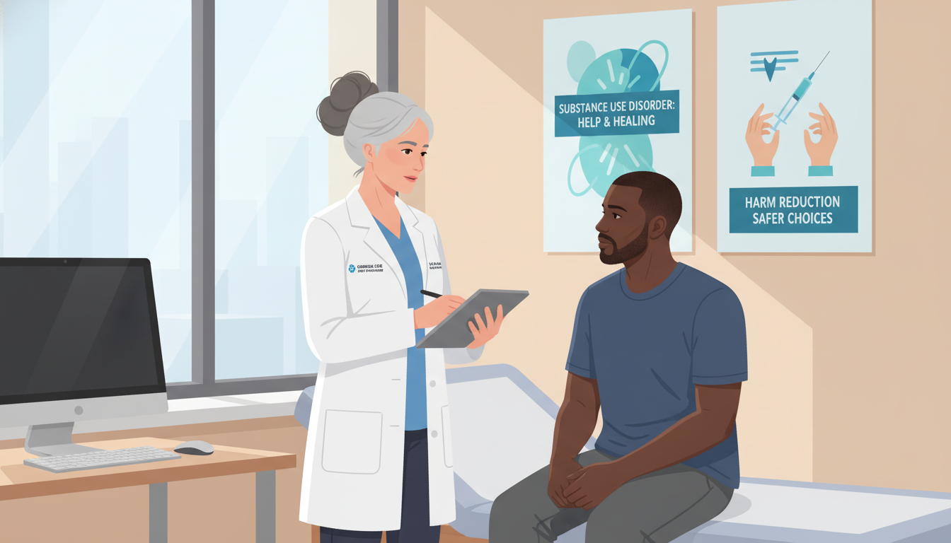 Medical student engaging in addiction medicine clinic rotation Medical student engaging in addiction medicine clinic rotation - Caribbean medical school residency for CV Building for Carib