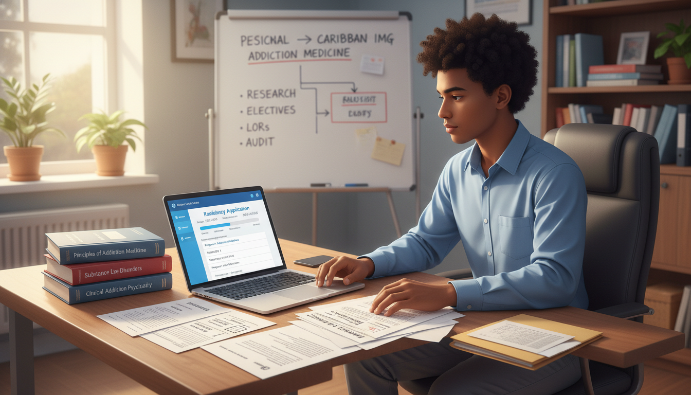 Residency applicant preparing for ERAS with addiction medicine focus - Caribbean medical school residency for Low Step Score