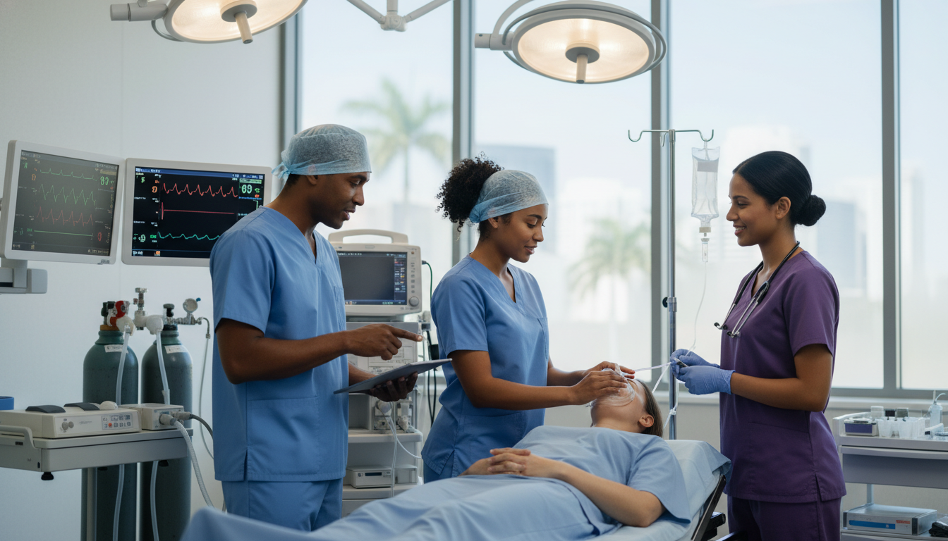 Private practice anesthesiologist working in an ambulatory surgical center Private practice anesthesiologist working in an ambulatory surgical center - Caribbean medical school residency for Academic