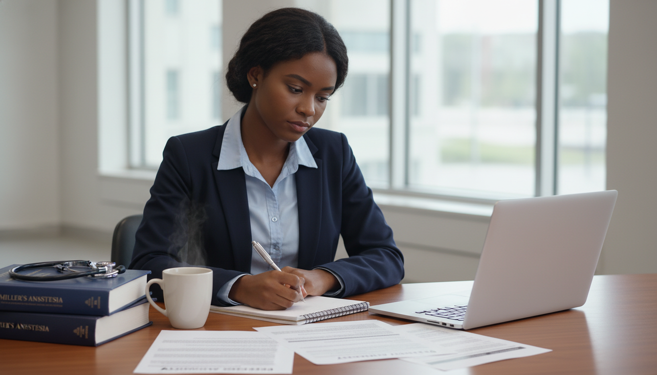 Caribbean IMG anesthesiology resident studying and preparing residency interview questions - Caribbean medical school residen