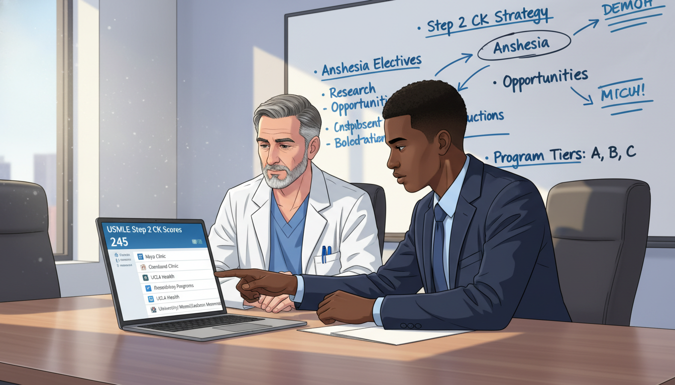 Caribbean IMG meeting with mentor to discuss anesthesiology residency plan - Caribbean medical school residency for Step Scor