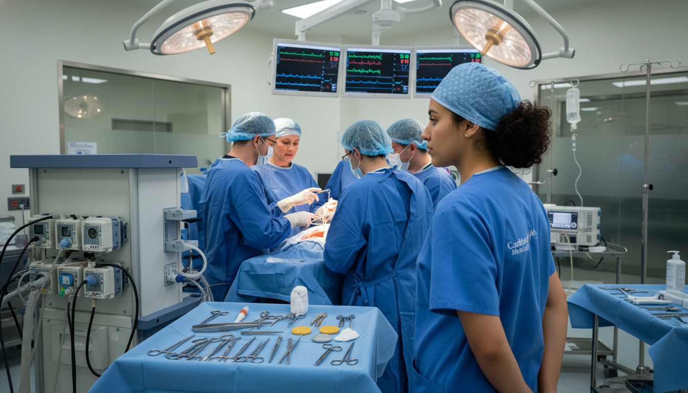 Medical student on cardiothoracic surgery away rotation scrubbed in the OR Medical student on cardiothoracic surgery away rotation scrubbed in the OR - Caribbean medical school residency for Away Rota