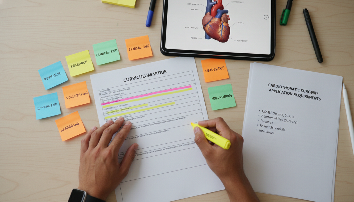 Medical student organizing cardiothoracic surgery focused CV sections Medical student organizing cardiothoracic surgery focused CV sections - Caribbean medical school residency for CV Building fo