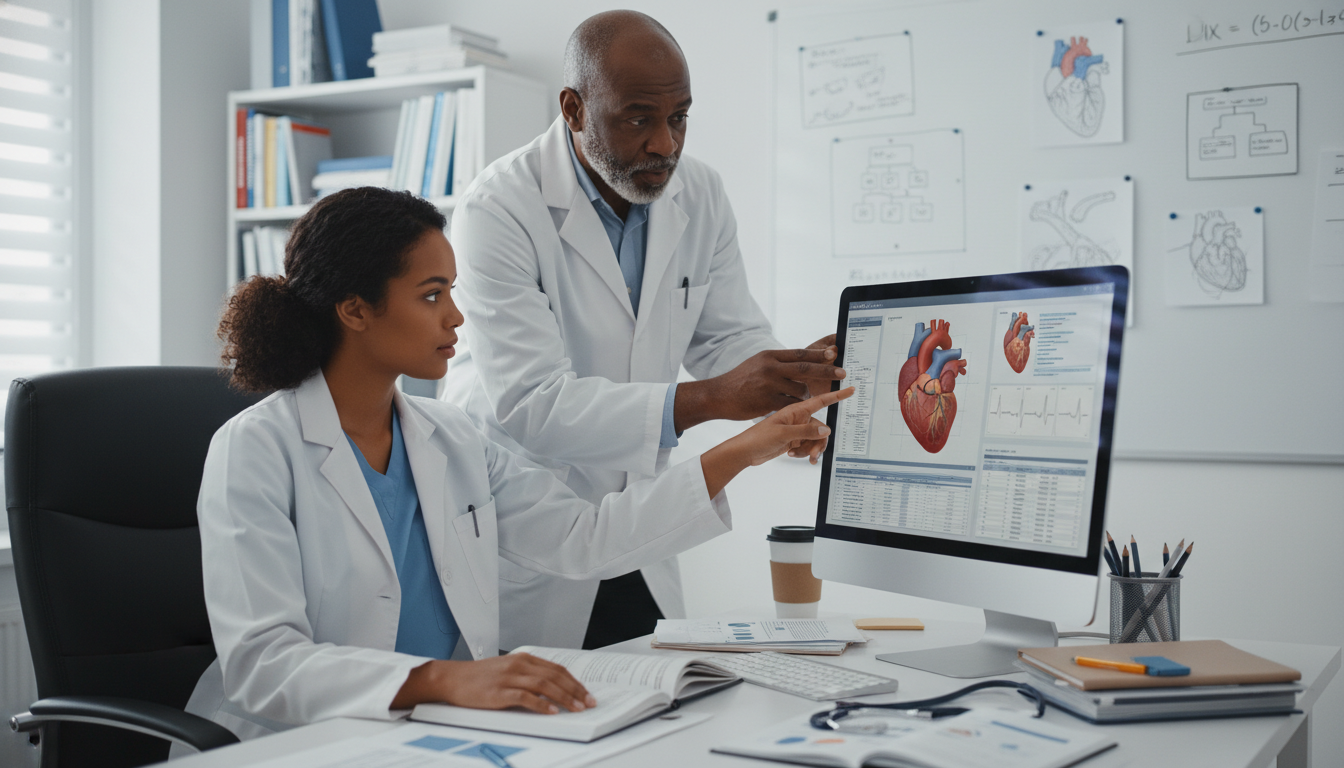 Caribbean IMG discussing research with cardiothoracic surgery mentor Caribbean IMG discussing research with cardiothoracic surgery mentor - Caribbean medical school residency for CV Building for