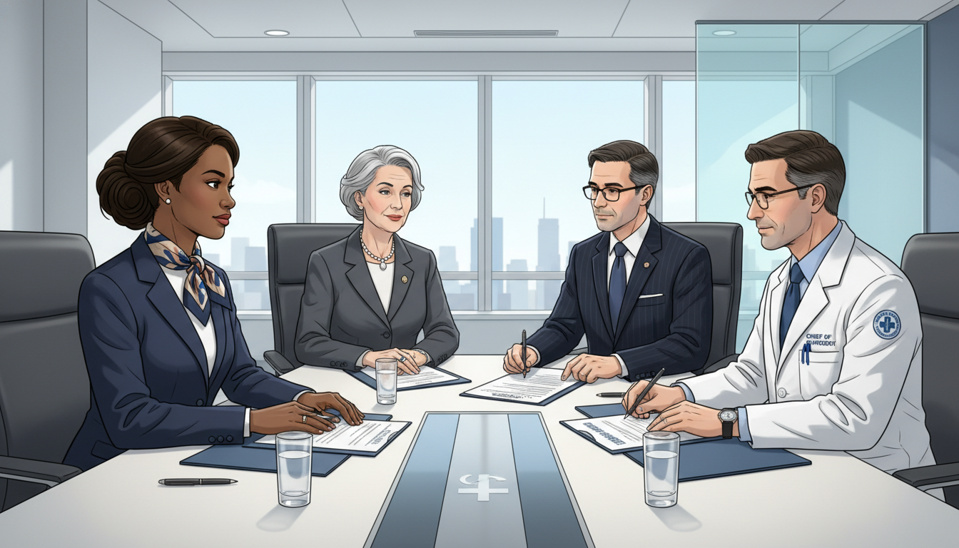 Cardiothoracic surgeon candidate interviewing with hospital leadership - Caribbean medical school residency for Job Search Ti