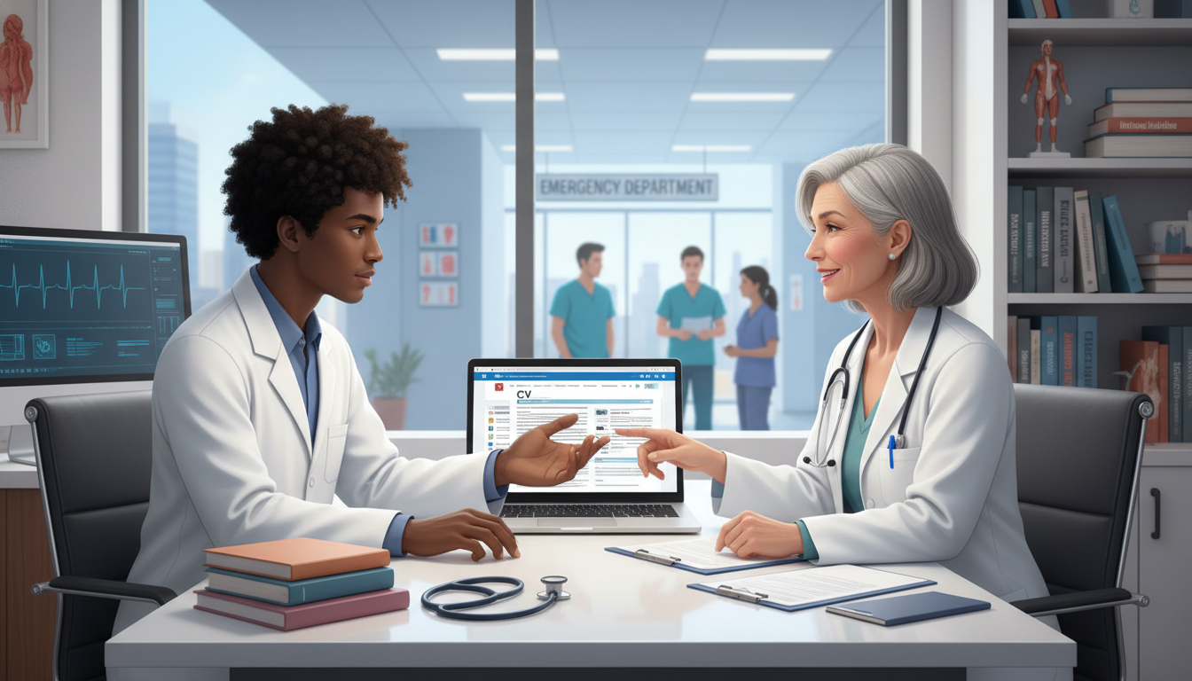 Caribbean IMG student speaking with a physician mentor - Caribbean medical school residency for Networking in Medicine for Ca