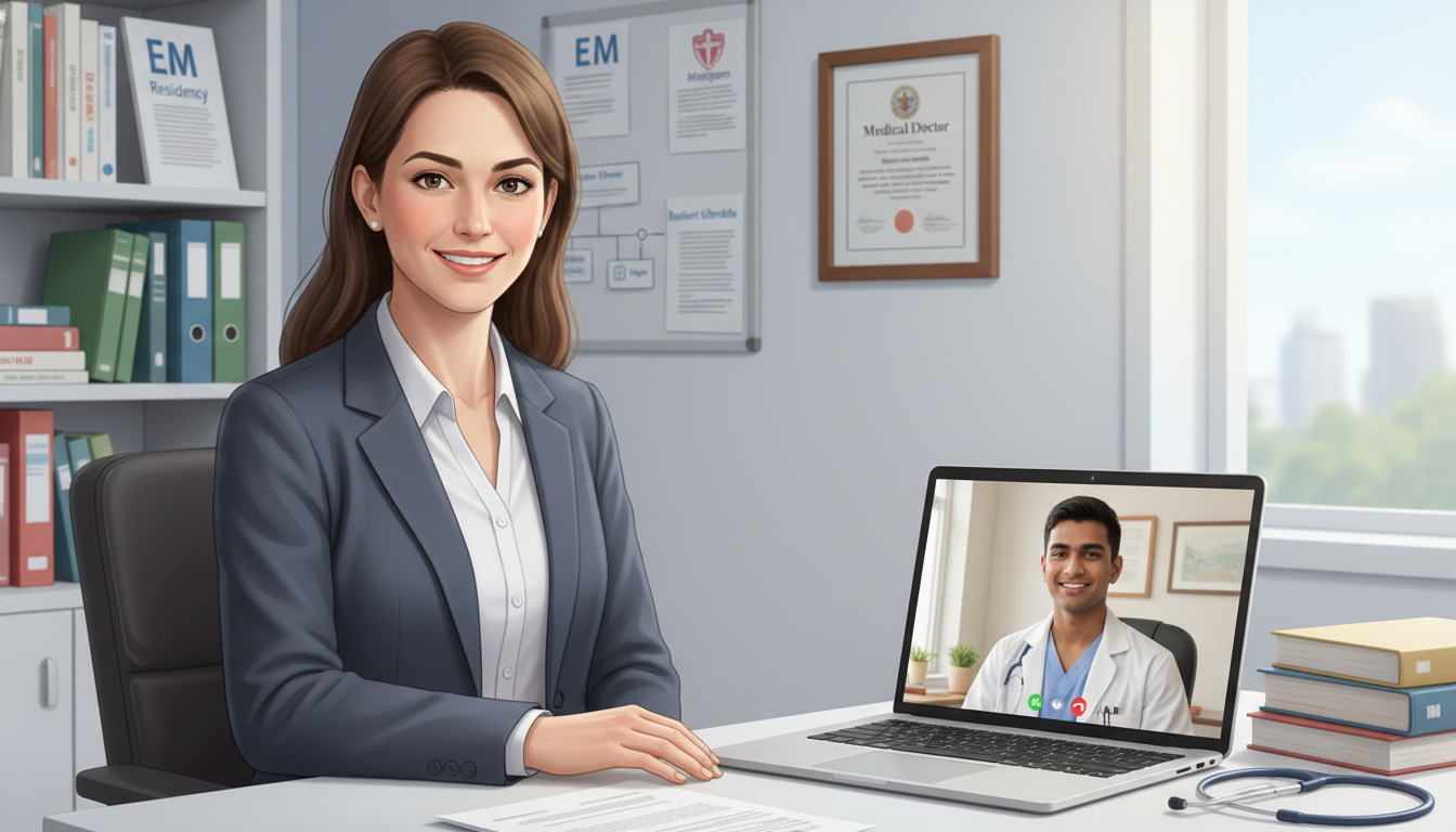 Residency program director and Caribbean IMG discussing application Residency program director and Caribbean IMG discussing application - Caribbean medical school residency for Pre-Match Commun