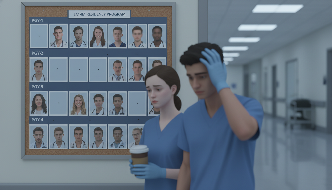 Residency program bulletin board showing missing resident photos Residency program bulletin board showing missing resident photos - Caribbean medical school residency for Resident Turnover W