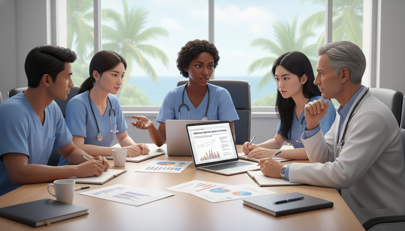 Caribbean IMG collaborating on emergency medicine research - Caribbean medical school residency for Research Profile Building