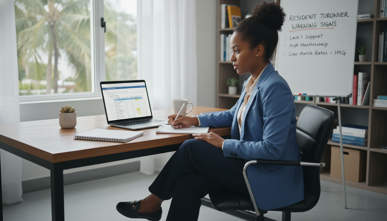 Caribbean IMG researching emergency medicine residency programs on a laptop Caribbean IMG researching emergency medicine residency programs on a laptop - Caribbean medical school residency for Resident