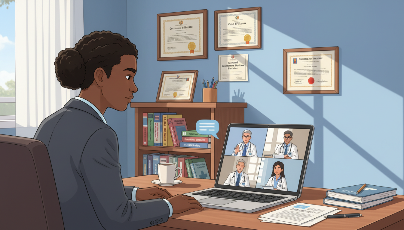 Virtual SOAP interview with an emergency medicine faculty panel - Caribbean medical school residency for SOAP Preparation for