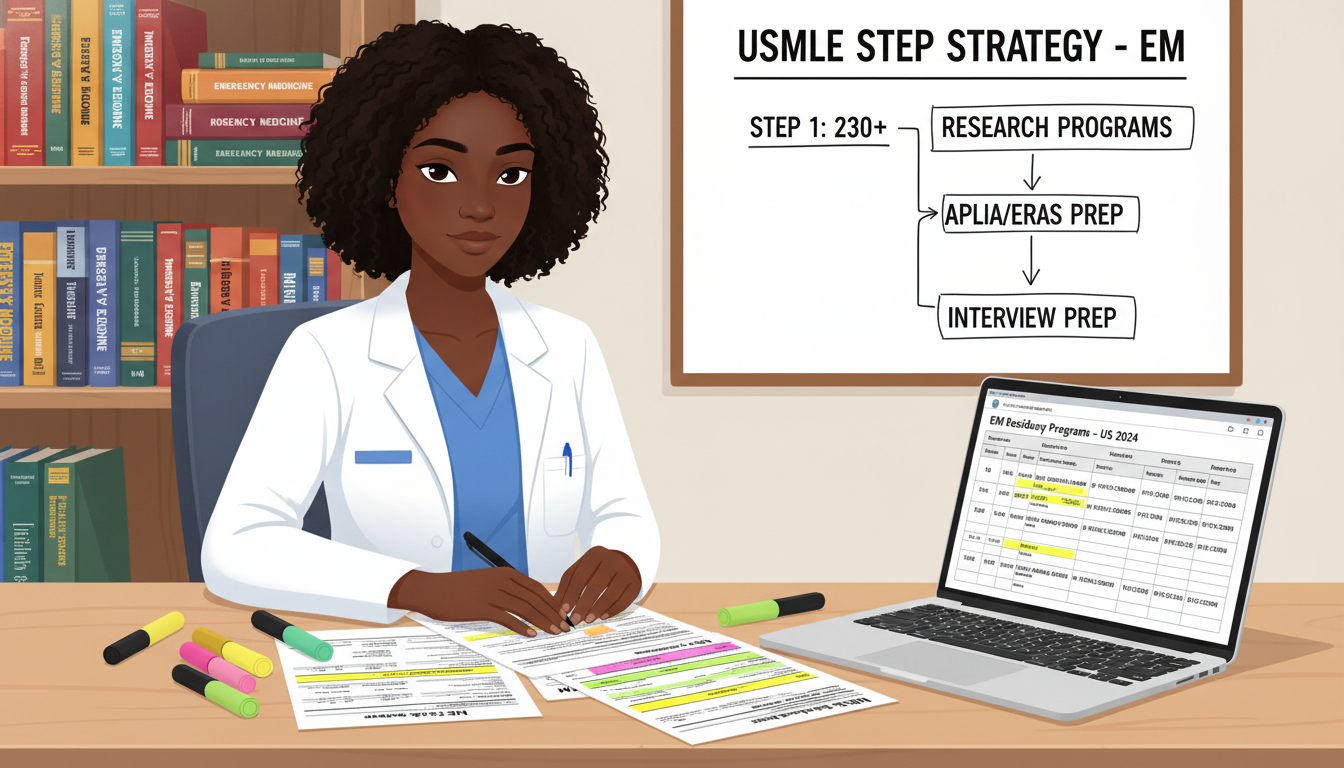 Caribbean IMG Analyzing USMLE Score Strategy for EM Residency - Caribbean medical school residency for Step Score Strategy fo