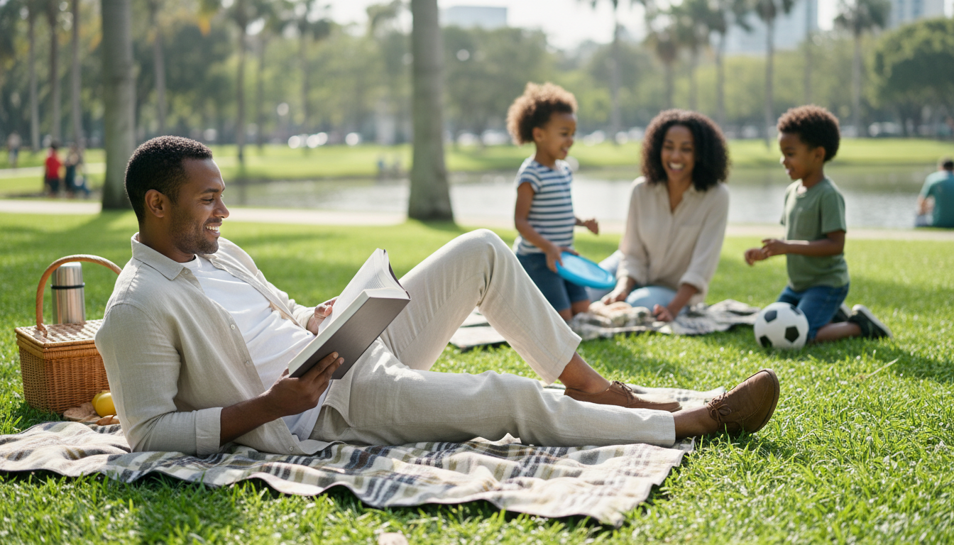 Emergency medicine attending enjoying a day off with family after night shifts Emergency medicine attending enjoying a day off with family after night shifts - Caribbean medical school residency for Work-