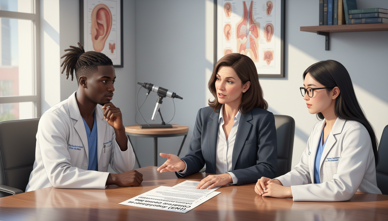 ENT residents meeting with program director to discuss training and questions ENT residents meeting with program director to discuss training and questions - Caribbean medical school residency for Questi