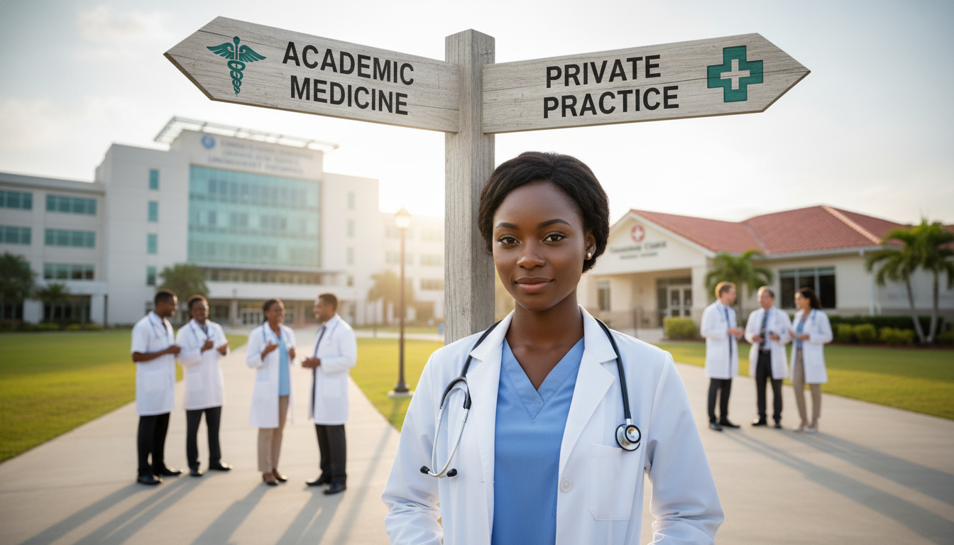 Choosing Your Path: Academic vs Private Practice for Caribbean IMGs in Family Medicine