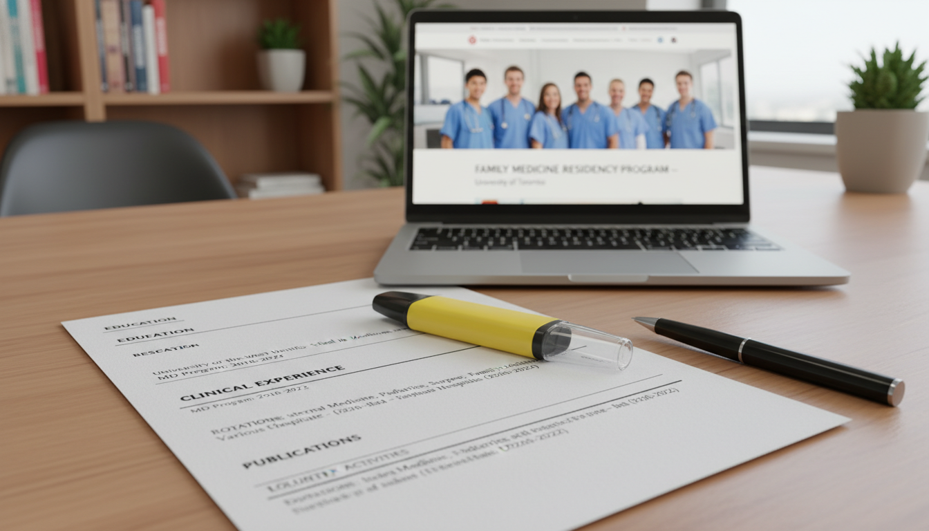 Structured residency CV layout with key sections highlighted Structured residency CV layout with key sections highlighted - Caribbean medical school residency for CV Building for Caribbe