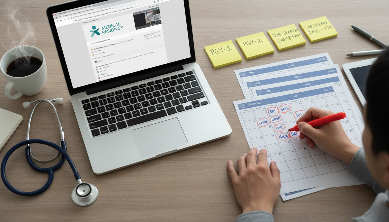 Timeline planning for family medicine job search - Caribbean medical school residency for Job Search Timing for Caribbean IMG