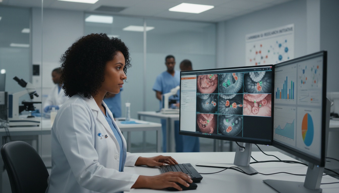 Gastroenterology resident analyzing endoscopy data for research Gastroenterology resident analyzing endoscopy data for research - Caribbean medical school residency for Research During Resi