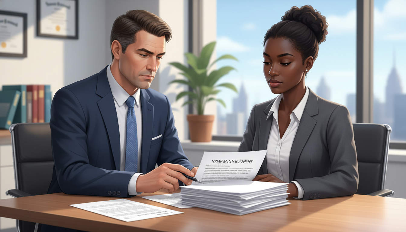 Program director and residency candidate discussing match ethics and communication Program director and residency candidate discussing match ethics and communication - Caribbean medical school residency for P