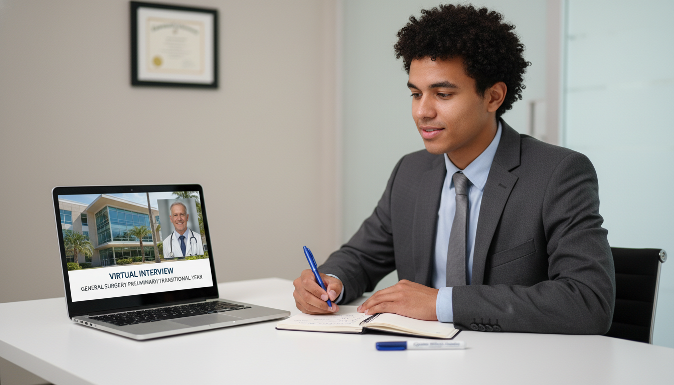 Caribbean IMG in virtual SOAP interview for general surgery prelim position - Caribbean medical school residency for SOAP Pre