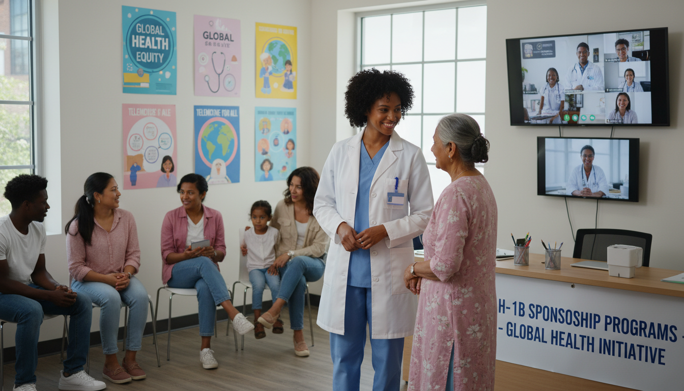 Caribbean IMG resident participating in a global health clinic Caribbean IMG resident participating in a global health clinic - Caribbean medical school residency for H-1B Sponsorship Prog