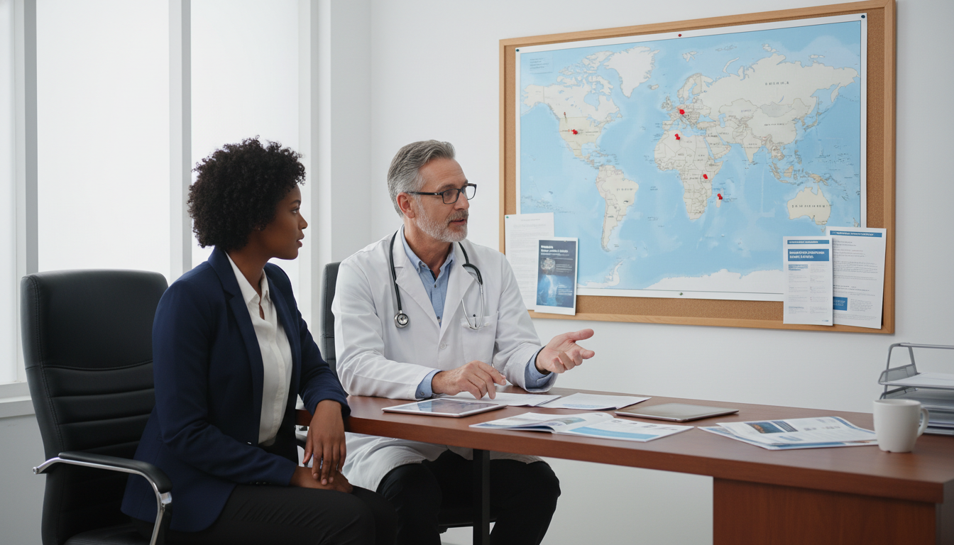 Caribbean IMG speaking with a mentor about global health residency options Caribbean IMG speaking with a mentor about global health residency options - Caribbean medical school residency for Identifyi