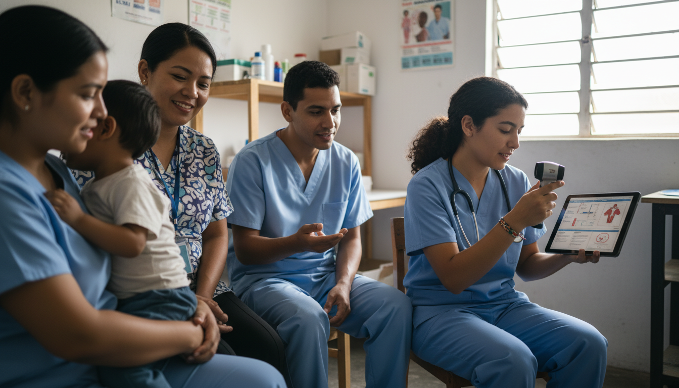 Resident participating in a global health clinical rotation abroad Resident participating in a global health clinical rotation abroad - Caribbean medical school residency for Pre-Match Communi