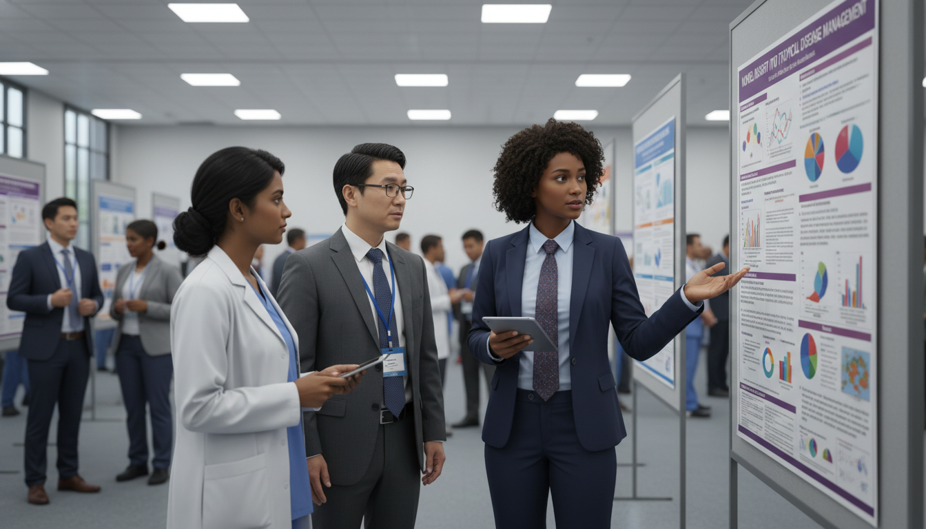 Caribbean IMG presenting a research poster at an internal medicine conference Caribbean IMG presenting a research poster at an internal medicine conference - Caribbean medical school residency for Networ