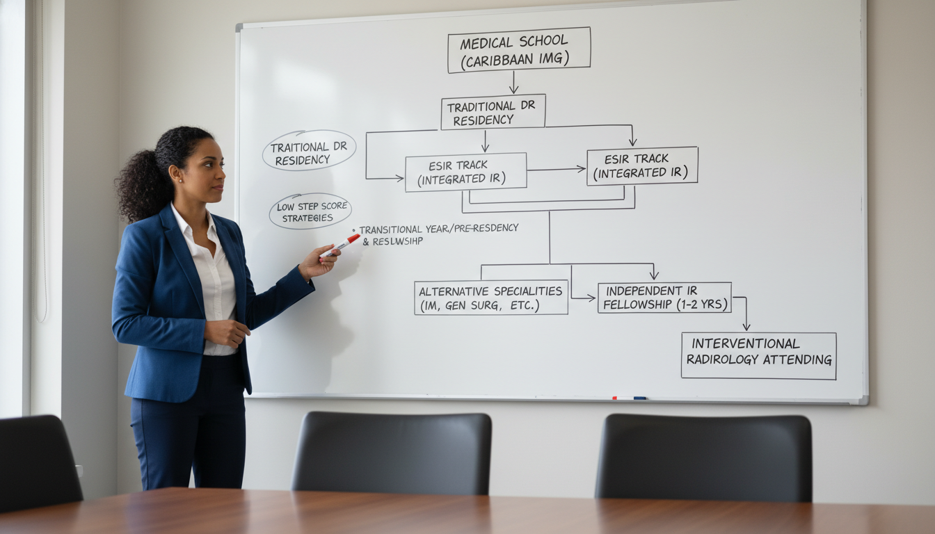 Medical student mapping pathways into interventional radiology - Caribbean medical school residency for Low Step Score Strate