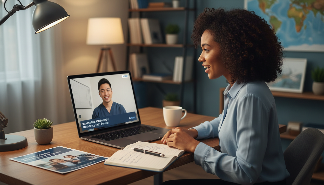 Caribbean IMG speaking with a resident during a virtual information session Caribbean IMG speaking with a resident during a virtual information session - Caribbean medical school residency for How to R