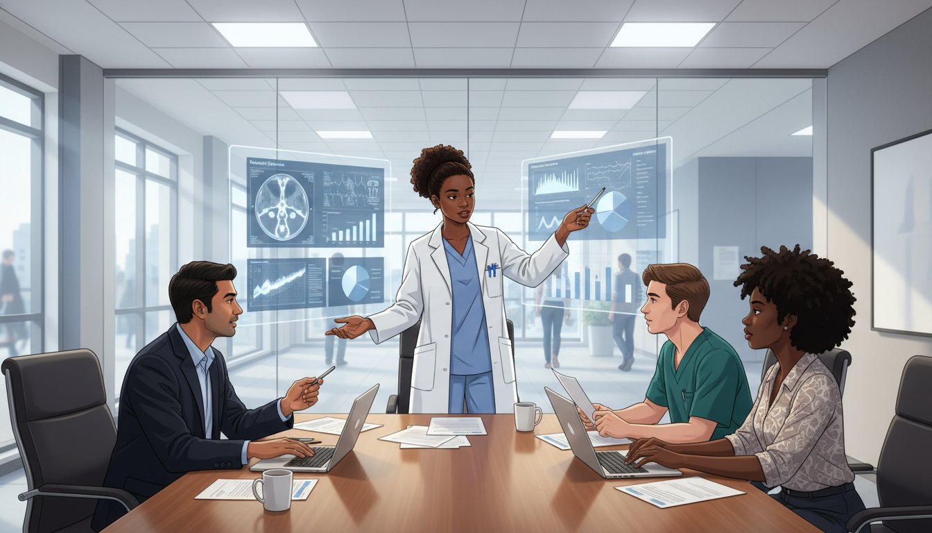 Interventional radiology team collaborating on research project Interventional radiology team collaborating on research project - Caribbean medical school residency for Research During Resi