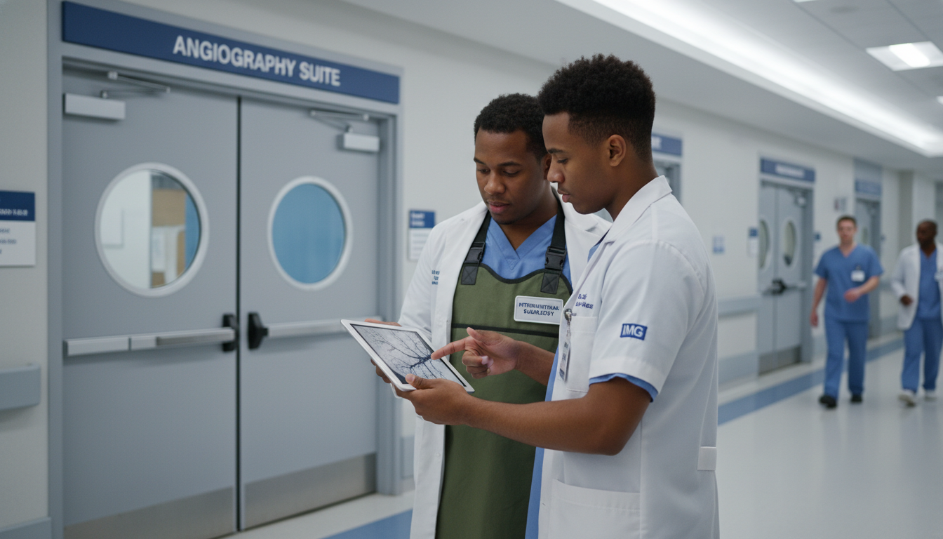 Caribbean IMG networking with radiology faculty during clinical rotation Caribbean IMG networking with radiology faculty during clinical rotation - Caribbean medical school residency for Ultra-Compe