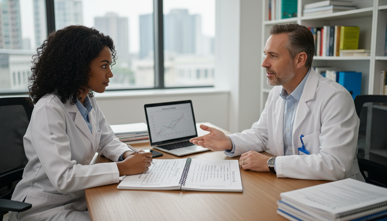 Caribbean IMG Med-Peds physician discussing career path options Caribbean IMG Med-Peds physician discussing career path options - Caribbean medical school residency for Academic vs Private