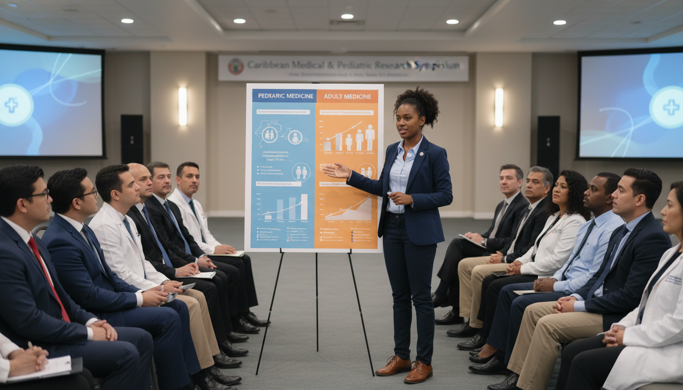 Caribbean IMG presenting Med-Peds research poster Caribbean IMG presenting Med-Peds research poster - Caribbean medical school residency for CV Building for Caribbean IMG in M