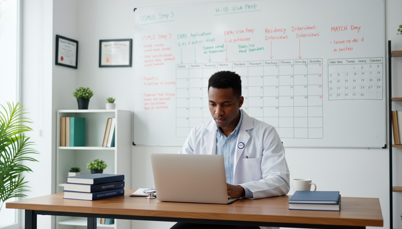 Caribbean IMG physician timeline planning for H-1B and Med-Peds match Caribbean IMG physician timeline planning for H-1B and Med-Peds match - Caribbean medical school residency for H-1B Sponsorsh