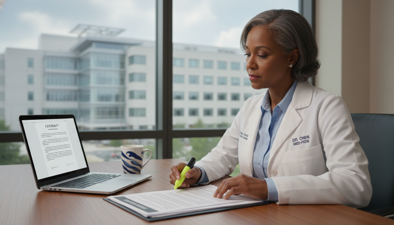 Med-Peds chief resident reviewing attending job contract Med-Peds chief resident reviewing attending job contract - Caribbean medical school residency for Job Search Timing for Carib