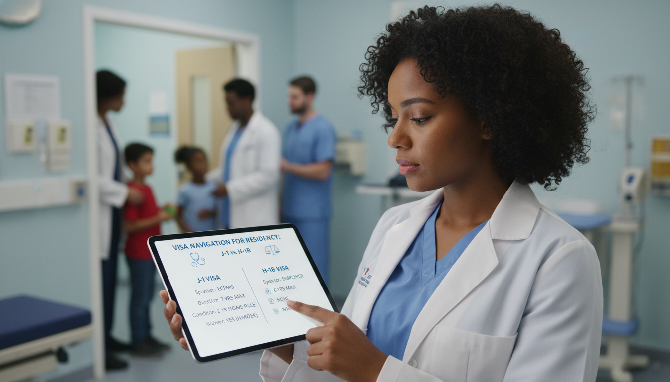 Comparison of J-1 and H-1B visa options for Caribbean IMGs - Caribbean medical school residency for Visa Navigation for Resid